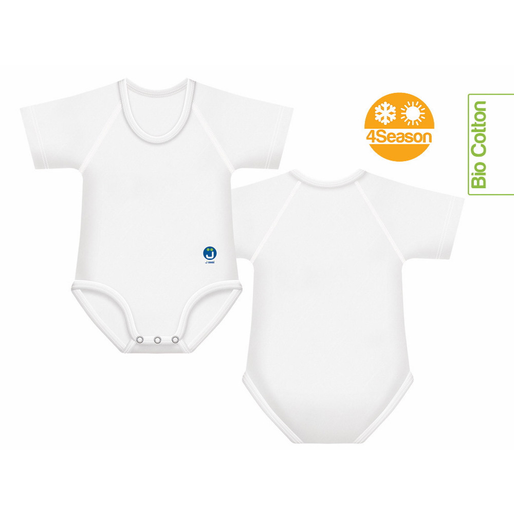 J Bimbi kombidressz 0-36 hó biopamut 4 Seasons fehér 10843 – babatermék
