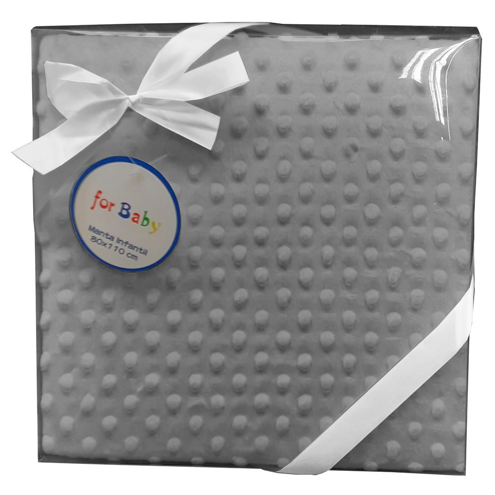 Gamberritos takaró plüss buborékos anyagú 80x110cm szürke 9999 – babatermék