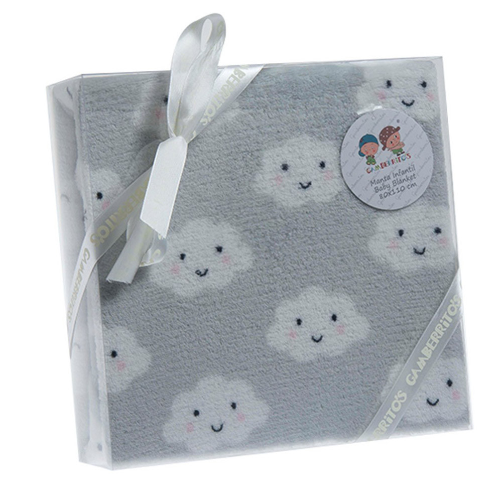 Gamberritos takaró - wellsoft 80x110cm felhõ szürke 10730 – babatermék