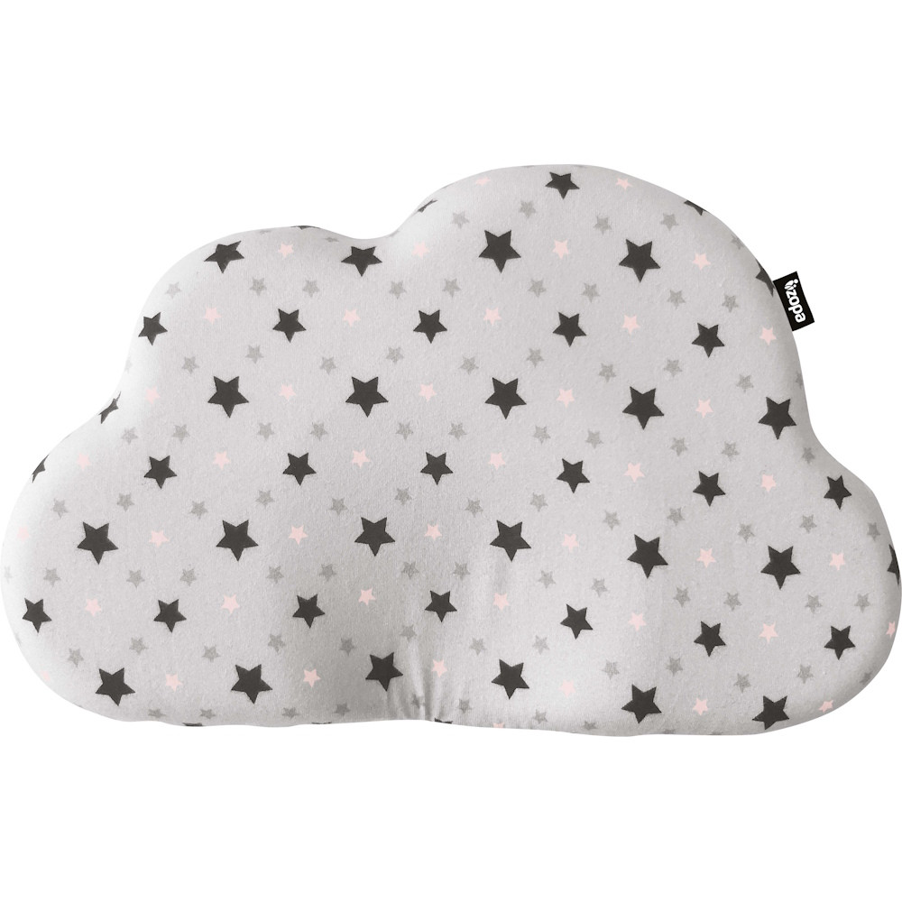 Zopa párna babáknak - laposfejûség elleni memóriahabos ergonomikus Felhõ alakú Pink stars – babatermék