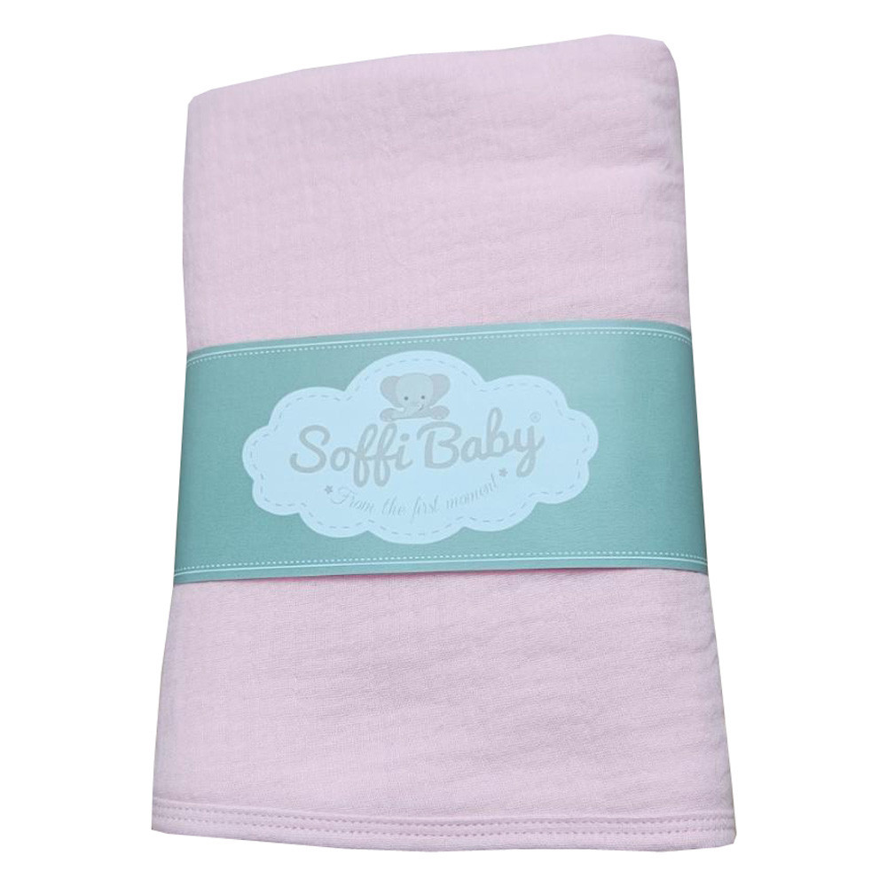 Soffi Baby takaró muszlin dupla rózsaszín 70x90cm – babatermék