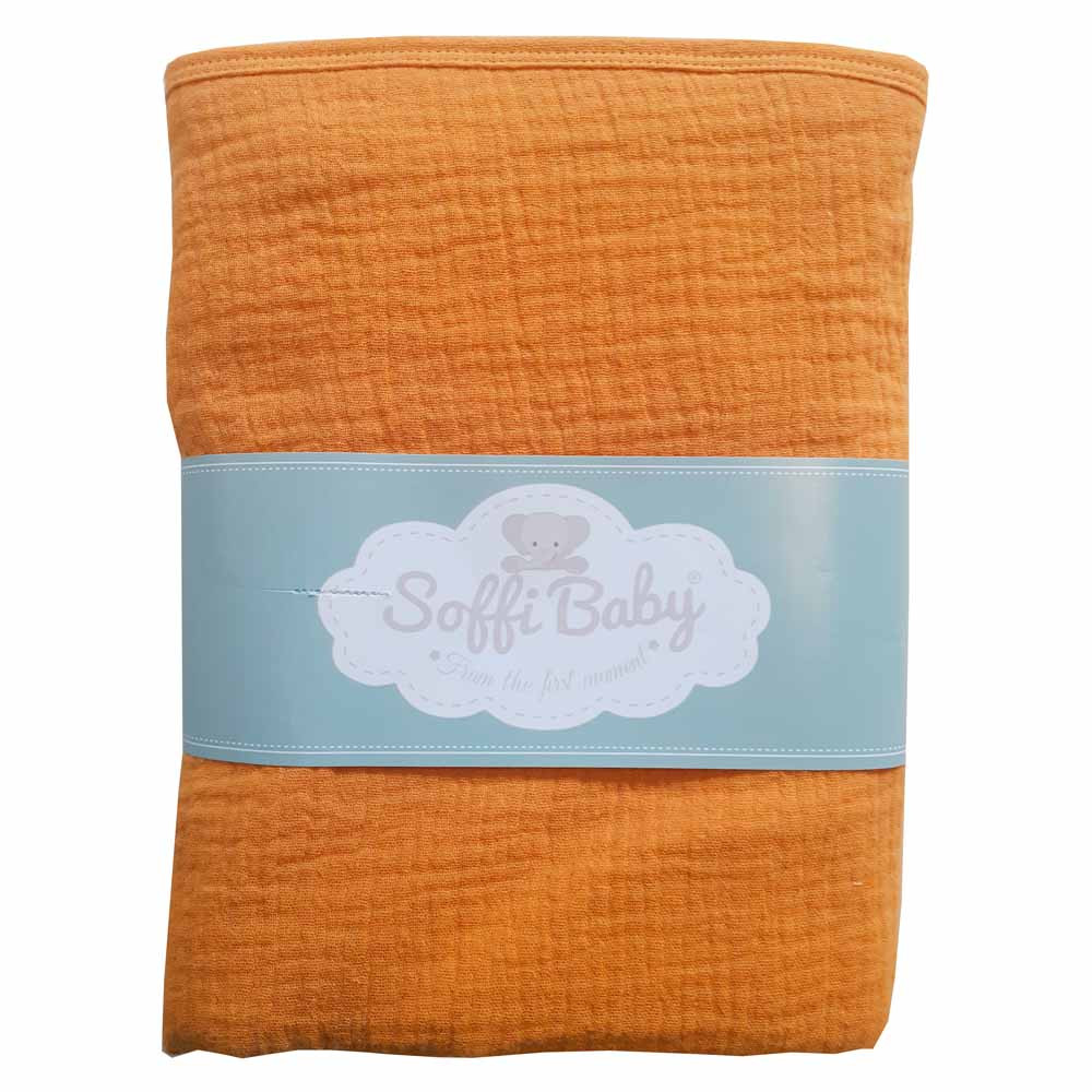 Soffi Baby takaró muszlin dupla mustár 70x90cm – babatermék