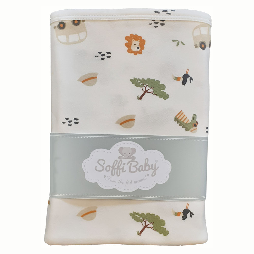 Soffi Baby takaró pamut dupla safari zöld 80x100cm – babatermék
