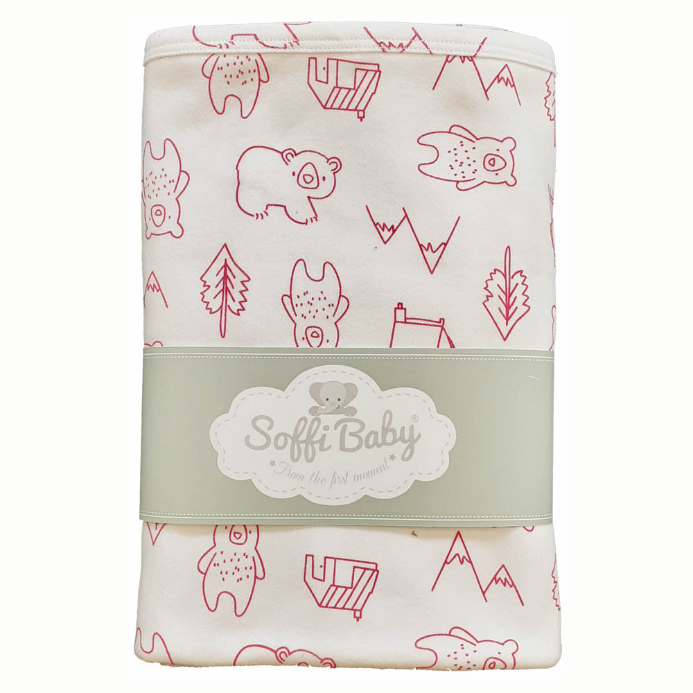 Soffi Baby takaró pamut dupla macik pink 80x100cm – babatermék
