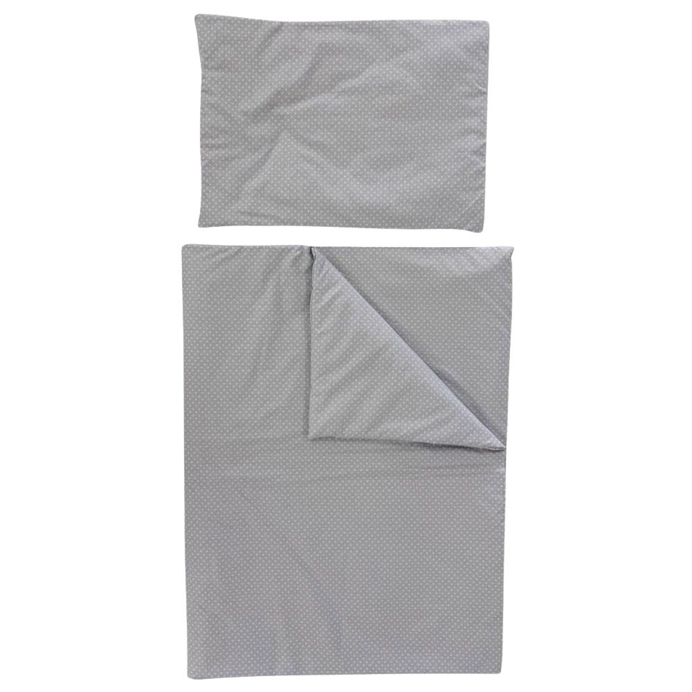 Soffi Baby ágynemû szett 2 részes 135x90 - 40x60cm apró csillag mintás szürke