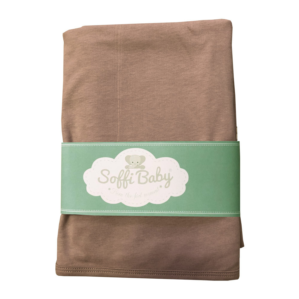 Soffi Baby takaró pamut dupla barna 80x100cm – babatermék
