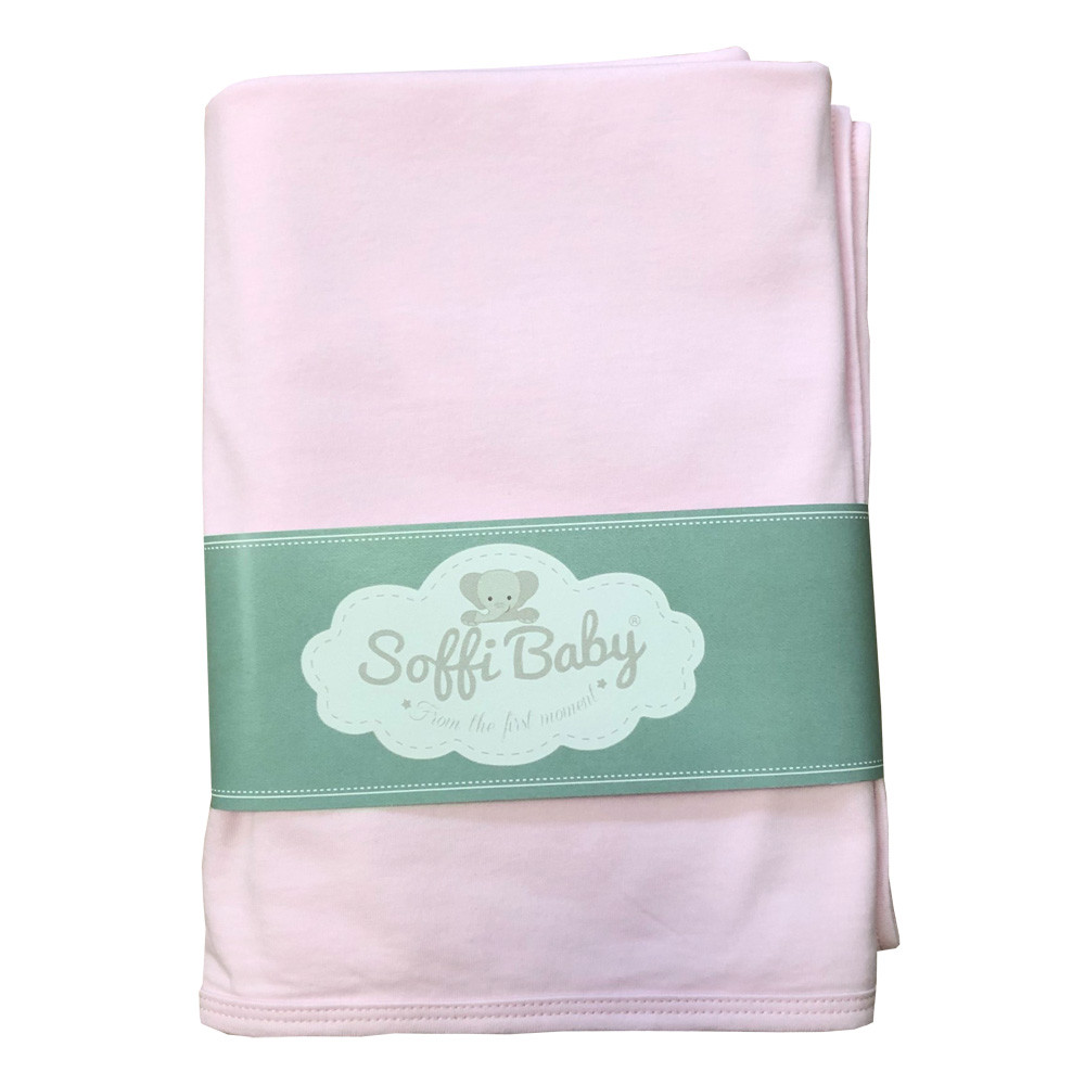 Soffi Baby takaró pamut dupla rózsaszín 80x100cm – babatermék