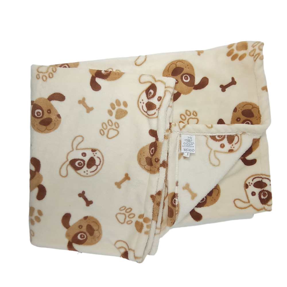 Wellsoft Kutya Bézs - Babatakaró 75 x 100 cm – babatermék