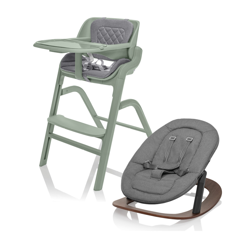 Zopa - Set highchair Inpira + newborn set + rocking base Pistacio Green